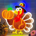 Thanksgiving Turkey Neon Sign Dimmable UV Printed Pumpkin Neon Led Lights by Goneons