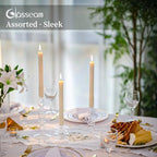 Glasseam Glass Tapered Candlestick Holder 3Pcs Unique Taper for Table Decor - Image 3