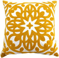 Alysheer Embroidered Decorative Throw Pillow Cover 20"x 20", 1pc Mustard by Alysheer