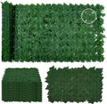 Artificial Ivy Privacy Fence Screen, 160 x 40 Inch（44.44 sq ft） UV-Anti Faux Hedge Panels, Green, Tropical Style, 16PCS by Unknown