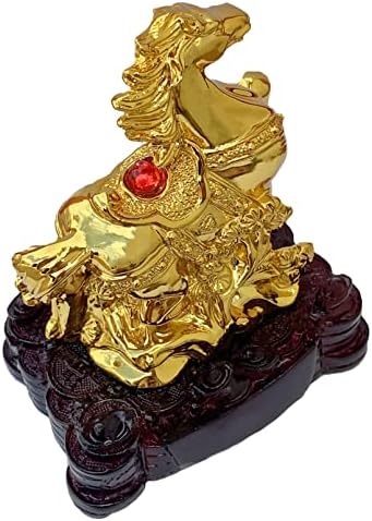 Betterdecor Gold Color Feng Shui 12 Chinese Zodiac Animal Statue Figurine Home Office Decoration and Gift for New Year Holidays and Birthday (Zodiac Horse) - Image 3