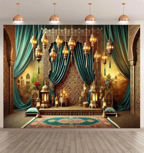 8x6 feet Eid Moroccan Backdrops Arabian Nights Party Muslim Festivals and Ramadan Decorations Ramadan Photography Studio Portrait Photography Backdrops by Unknown