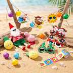 Halfchet 43 Pcs Summer Tree Ornaments Sets Summer Tree Decorations with Hibiscus, Pineapple, Ice Cream, Flamingo & Hanging Tags Summers Ornaments for Small Tropical Trees Decor - Image 4