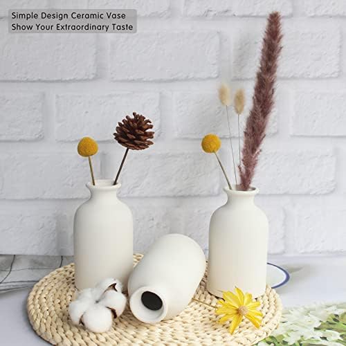 YANLING 6 Pack White Vase Small Ceramic Vases for Decor, Bud Vases - Image 6