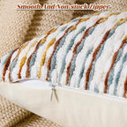 AmHoo Boho Chenille Pillow Cover Decorative Tufted Pillowcase for Couch Bed Sofa Bedroom Living Room Modern 14 x 36-Inch Brown - Image 2