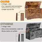 Timberer 31.5" Storage Chest, Wooden Storage Bench, Entryway Shoes Bench - Image 4