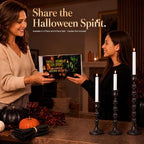 Skull Candle Holder, Gothic Taper Candlestick for Halloween, 6 Pack - Image 6