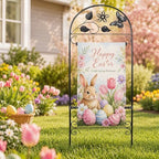 AceList Garden Flag Holder Stand, Wrought Iron 8-Prong, for 12x18 - Image 5