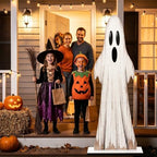 Rattanview 45 Inch Halloween Ghost Porch Sign Wooden Welcome for Front Door - Image 4