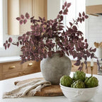 Daynight 12 Pcs Fall Artificial Eucalyptus Stems, 35″ Silk Faux Fall Stems - Image 3