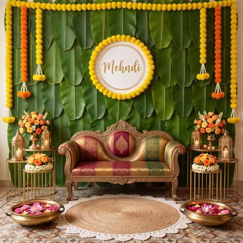 29 Pcs Indian Pooja Backdrop Decoration Set Diwali Traditional - Image 6