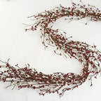 Fall Thanksgiving Pip Berry Garland – 54" Rustic Burgundy & Cream Berries by FactoryDirectCraft