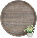 Hanobe Wood Decorative Ottoman Tray for Living Room with Handles, 22" by Hanobe