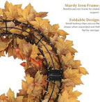 20 Inch Fall Wreaths for Front Door, Maple Leaves Outdoor Wreaths - Image 5