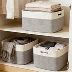 3 Pack Woven Baskets,Storage Baskets for Shelves with Handles - Image 6