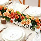 Floweroyal 6 Pack Artificial Flower Garlands 15.8FT Fake Rose Vines Silk Flowers Hanging Rose Ivy for Wedding Arch Party Home Garden Wall Decor (Sunset Orange) - Image 3