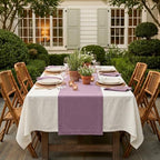 Solino Home 100% Pure Linen Table Runner Mulberry Woven, Fete 14 x 72 in - Image 4