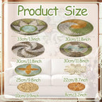 11 Pcs Boho Wall Basket Decor, Bulrush Woven Wall Hanging (Jungle) - Image 2
