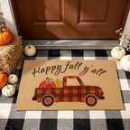 Fall Door Mat, Non Slip Front Porch Pumpkin Welcome Mat 24"x36" - Image 6