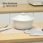 Leetaltree Woven Vinyl Beige Placemats Set of 24, Linen Look & Easy to Clean - Image 4