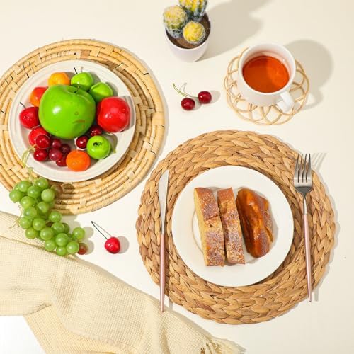 Glenmal 13 Pcs Boho Wall Basket Decor Set Woven Rattan Seagrass,Classic - Image 6