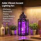 Vela Lanterns Decorative Indoor Lantern with LED Lights, Purple, L, 12-Pack - Image 4