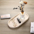 Koville Italian Travertine Tray, 12"x6" Vanity Decorative Marble Tray for Countertop, Catchall Tray for Perfume, Candles, Jewelry Dish Tray - Image 7