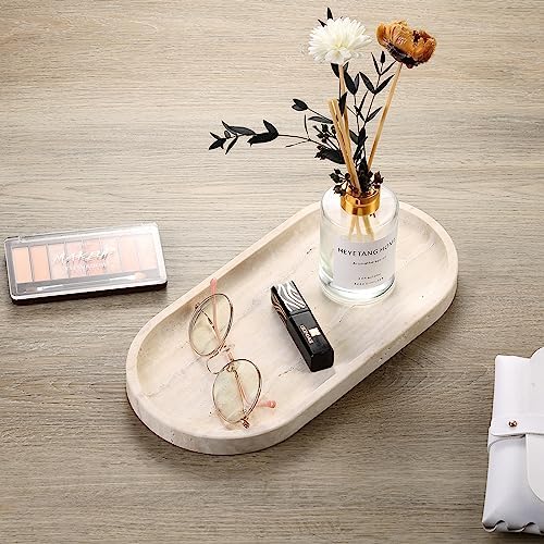 Koville Italian Travertine Tray, 12"x6" Vanity Decorative Marble Tray for Countertop, Catchall Tray for Perfume, Candles, Jewelry Dish Tray - Image 7