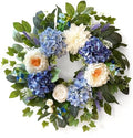 24 Inch Spring Wreaths for Front Door, Spring Summer Door Wreath with Blue Hydrangea White Peony Flower Wreath for All Season Outside Indoor Outdoor Home Porch Wall Decor by Unknown