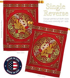 Chinese New Year Luck Arrive Tapestry Indoor Banner Room Wall Art Patio Porch Lawn Garden Flag Outdoor Yard Signs Lunar New Year Gifts Chinese Decorations Made in USA - Image 3