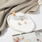 Koville Luxurious Natural White Marble Vanity Tray, Cloud Shape Serving Stone Key Tray for Home Decor, 10" x 7" Marble Storage Trays for Bathroom, Stone Plate Holder for Perfume, Candle and Jewelry - Image 5