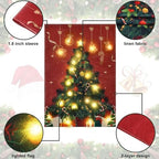 Lighted Christmas Garden Flag for Outside, Xmas Tree, 28x40 In - Image 5