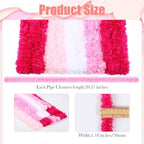 Teenyyou 24 Pcs 30mm x 39.37 Inch Extra Thick Jumbo Pipe Cleaners Bulk DIY Valentine's Day Giant Fur Fluffy Pipe Cleaners Chenille Stems Craft Supplies for Gifts DIY Project(Pink) - Image 2