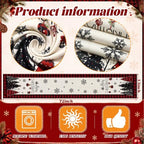 Remagr 6 Pack Christmas Table Runners, 13 x 72 Inch, Red Black Plaid Border - Image 3