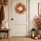 18 Inch Berry & Floral Fall Wreath with Mixed Leaves for Front Door - Image 3