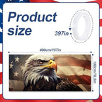 13x6 ft American Bald Eagle Flag Garage Door Banner - Patriotic Eagle with Stars and Stripes Backdrop, Hanging Garage Decor - for 4th of July Independence Day Decor, USA Pride Outdoor Wall Art - Image 2