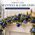 Seenelling 12 Pcs Christmas Glass Ball Ornaments 3.15 Inch, Navy Blue - Image 6