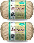 Pepperell Bonnie Braid Macrame Cord | 6mm x 100yd Flesh (Value 2-Pack) | Twisted Polypropylene Cord for DIY Crafts, Plant Hangers, Wall Hangings, Crochet & Macrame | Long-Lasting, Vibrant Color by PepperellCrafts