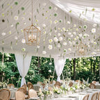 6 Pcs 35.4ft Wedding Artificial Flower Garlands with Hooks, Sage Green White Hanging Flower Vines for Wedding Table Arch Backdrop Decor - Image 5