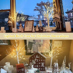 4 Pack 2FT Lighted Birch Tree with Timer for Christmas Decorations Indoor - Image 3
