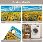6 * 13FT Sunflower Garage Door Cover Decorations Flower Garage Door Banner for Outdoor Indoor Summer Party Photography Backdrop - Image 3
