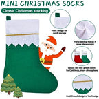 Skylety 48 Pieces Red and Green Christmas Stockings Bulk, 3.94 x 8.66 Inch - Image 6