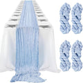 LemonRoad 4 Pcs 20ft Cheesecloth Table Runners Boho Gauze, Light Blue by Unknown