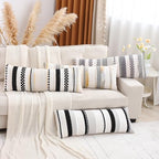 Boho Lumbar Throw Pillow Cover 14x36 Yellow Gray - Image 6