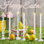 Honoson 6 Pcs Easter Flameless Taper Candles 10.6 Inch - Image 4