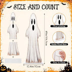 Rattanview 45 Inch Halloween Ghost Porch Sign Wooden Welcome for Front Door - Image 2