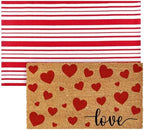 Moucuny 2 Coir Outdoor Mat,Non Slip, 24'' X 35'',16'' X 28'', Love by Moucuny