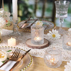 DARJEN Clear Votive Candle Holders Set of 36- Round Glass Candle Holders Bulk for Tea Light Candle, Embossed Candle Votives for Wedding Centerpiece, Various Parties & Home Decor - Image 5