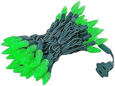 Novelty Lights 24FT 70 LED C6 Green Christmas String Lights, Outdoor - Image 6