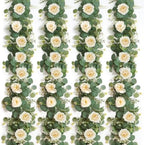 4PCS Artificial Eucalyptus Flower Garland 6.56Ft Fake Peony Flower Vine by DEMIUKO